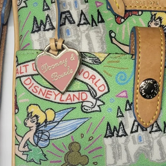 Dooney & Bourke Disney Sketchbook Tinkerbell Letter Carrier Bag - Picture 3 of 7